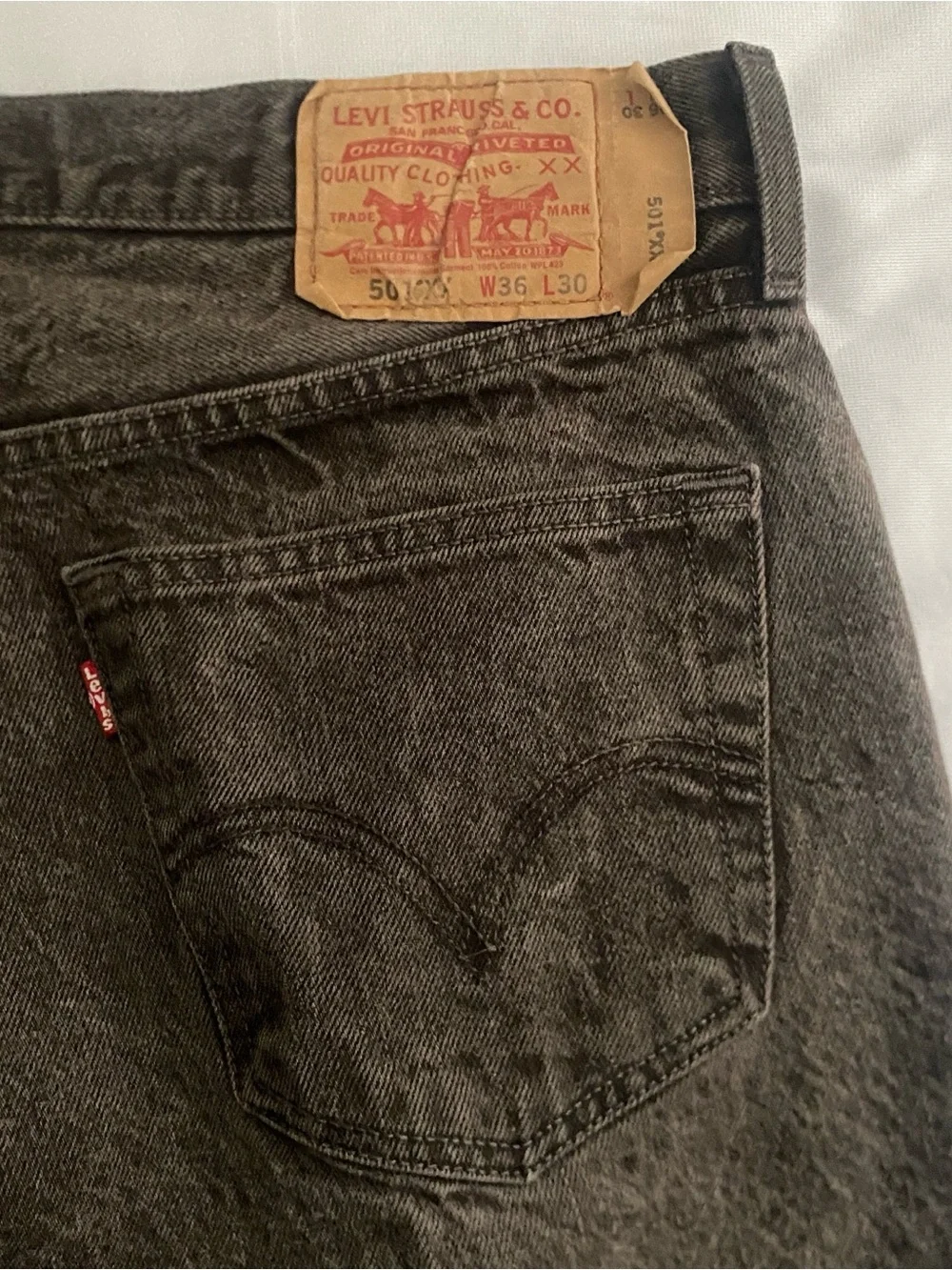 VTG Levis 501 Black Denim Jeans Mens 36x30 Fade Button Fly Mexico 90sPLEASE READ